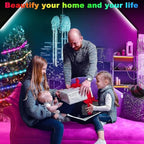 Tenmiro 32.8ft LED Strip Lights, RGB LED Smart Music Sync Color Changing LED Lights Strips with Remote LED Lights for Bedroom, Room, TV, Party - size: RGB 32.8FT