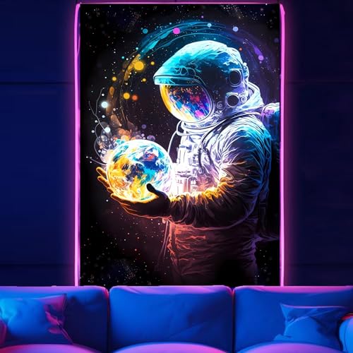 Atrippy Astronaut Space Tapestry for Bedroom, Cool Galaxy Planet Wall Hanging, Fantasy Outer Spaceman Room Decor Art Poster Aesthetic for Boys Men Guys College Dorm Living Room 40in×60in - color: Planet Astronauts, size: 60"L x 40"W