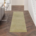 Nourison Home Nourison Essentials Green Gold 2'2" x 10' Area Rug - Easy Clean, Non Shedding, Bed Room, Living Room, Dining Room, Kitchen (10' Runner) - color: Green Gold, size: 2'2" x 10' (Runner)