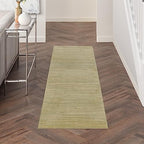 Nourison Home Nourison Essentials Green Gold 2'2" x 10' Area Rug - Easy Clean, Non Shedding, Bed Room, Living Room, Dining Room, Kitchen (10' Runner) - color: Green Gold, size: 2'2" x 10' (Runner)