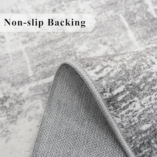 Abstract 2x3 Entryway Area Rugs: Washable Water Resistant Kitchen Rug Non-Slip Durable Doormat Ultra Soft Bedroom Beside Carpet Indoor Low Pile Floor Mat for Bathroom Stove Sink Area(2x3,Light/Grey) - color: Light/Grey, size: 2' x 3' (Rectangular)