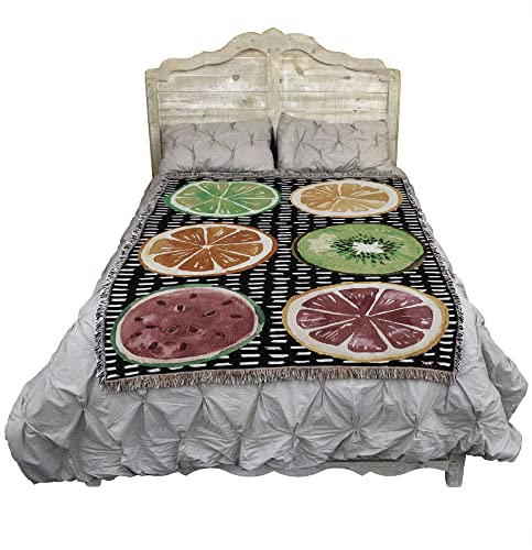 Pure Country Weavers Summer Sweetness Blanket by Nicole DeCamp by Nicole DeCamp - Garden Floral Gift Tapestry Throw Woven from Cotton - Made in the USA (72x54) - color: Summer Sweetness