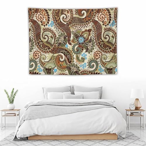 KANEPE Boho Paisley Tapestry Vintage Flower Ivy Leaves Earthy Ethnic Pattern Wall Hanging Tapestries Home Decor for Living Room Bedroom Apartments Farmhouse Dorm,40inx30in (102×76cm)【Small】 - color: Boho-11, size: 40Wx30L