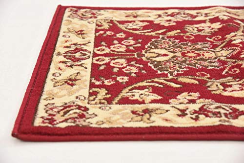 Unique Loom Sialk Hill Collection Area Rug - Washington (2' 2" x 8' 2" Runner, Burgundy/ Cream) - color: Burgundy/Cream, size: 2'2" x 8'2" (Runner)