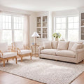 SAFAVIEH 8x10 Area Rug - Natural Fiber Collection - Large - Natural & Light Blue, Handmade Jute & Wool, Ideal for Living Room, Bedroom, Dining Space (NFB225M) - color: Natural/Light Blue, size: 8' x 10' (Rectangular)