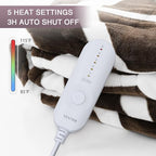 VENTIMI Electric Blanket Heated Throw, 50" x 60" Heated Blanket with 5 Heat Levels & 3 Hours Auto Off, Fast Heating Blanket with ETL & FCC Certification, Coffee - color: Coffee, size: Throw