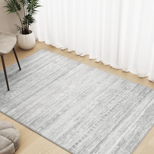 3x5 Area Rug Machine Washable Non Slip Rug Distressed Neutral Moroccan Boho Rug Ultra Soft Indoor Rugs for Bedroom Living Room Entryway Kitchen Foyer Bedside, Grey - color: Grey, size: 3' x 5' (Rectangular)