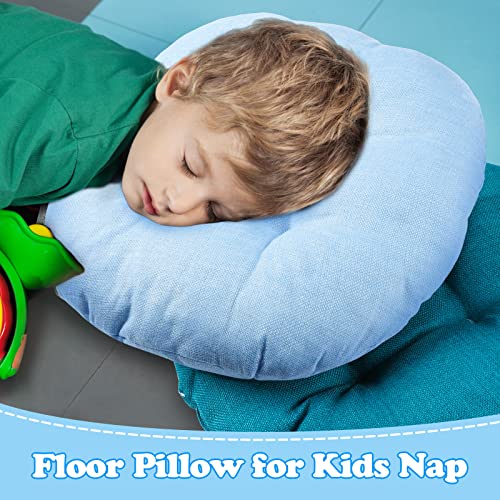 Fumete 8 Pcs 16 Inch Floor Cushions Pillow for Kids Bulk Classroom Round Flexible Seating Floor Cushions for Students Home Daycare School Reading Corner Yoga Meditation Picnic (Ocean Whisper) - color: Ocean Whisper