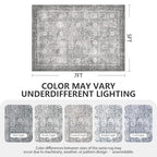 5x7 Area Rugs, Soft Non Slip Low Pile Washable Rug, Boho Modern Rug for Living Room, Bedroom, Dining Room, Distressed Grey - color: Distressed Grey, size: 5' x 7' (Rectangular)