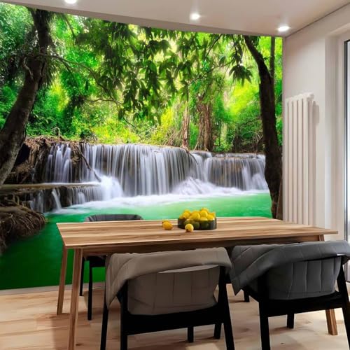 FENDROM Waterfall Majestic Beautiful Landscape Tapestry Nature River Mountain Wall Hanging Jungle Nature Green Forest Wall Art for Bedroom Living Room Dorm - color: River, size: 59"L x 51"W