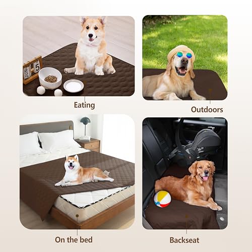 gogobunny 3X Stronger Waterproof Pet Blanket, Scratch Proof Furniture Protector for Dogs Cats, Reversible Cover 30x30 Inch, Dark Chocolate - color: Dark Chocolate, size: 30x30 Inch (Pack of 1)