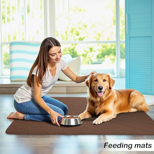 hyha Waterproof Dog Blanket, Soft Dog Bed Cover Pet Blankets, Waterproof Sofa Couch Cover for Dogs Washable, Reversible Pet Couch Covers for Sofa Furniture (82x102 Inch, Brown/Beige) - color: Brown+beige, size: 82x102 Inch