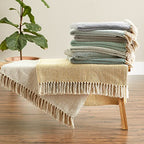 DII Chevron Throw Collection Handloomed Cotton, 50x60, Teal - color: Teal, size: 50x60"