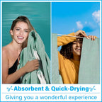 Vikumond Oversized Turkish Beach Towel Blanket XXL Cotton Sandproof Towels Boho Woven Extra Large Big Sand Free Giant Throw Blankets Huge Quilt XL Picnic Camping Necessities Cloud for Adult Gifts - color: Woven Green, size: Xxxl(88x82 In,224x208 Cm)