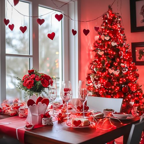 JMEXSUSS 200 LED Red Fairy Lights, 66 ft 8 Modes Red Christmas Lights Indoor Plug in with Wheel, Remote Control Twinkle String Light Outdoor for Christmas Decor - color: Red, size: 66FT 200LED