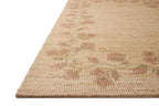 Loloi Chris Loves Julia Rue Collection RUE-05 Natural/Multi 8'-6" x 11'-6" Area Rug Jute Neutral Floral Living Room Bedroom Rug - color: Natural / Multi, size: 8'6" x 11'6" (Rectangular)