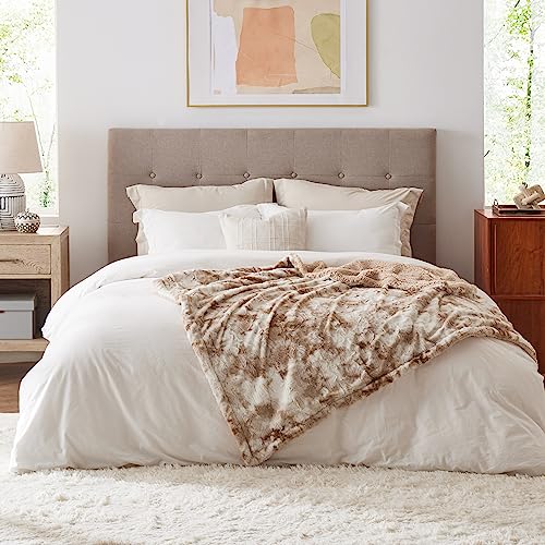 Bedsure GentleSoft Sherpa Fluffy Blanket Twin Size - Fleece Warm and Cozy Throw for Women Gift, Plush & Fuzzy Faux Christmas Fur Blanket for Couch, Bed Decor, Tie Dye Design, Beige, 60x80 Inches - color: 02 - Beige, size: Twin (60" x 80")