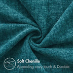 MIULEE Pack of 2 Dark Teal Throw Pillow Covers 16x16 Inch Soft Chenille Pillow Covers for Sofa Living Room Couch Solid Dyed Cases - color: Dark Teal, size: 16" x 16" (Pack of 2)