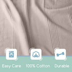 Vellux 100% Cotton Blanket, Twin, 66x90, Mink | Soft, Breathable Knit, Lightweight, All Season, Machine Washable, Oeko-Tex Certified, Hotel Quality - color: Mink, size: Twin