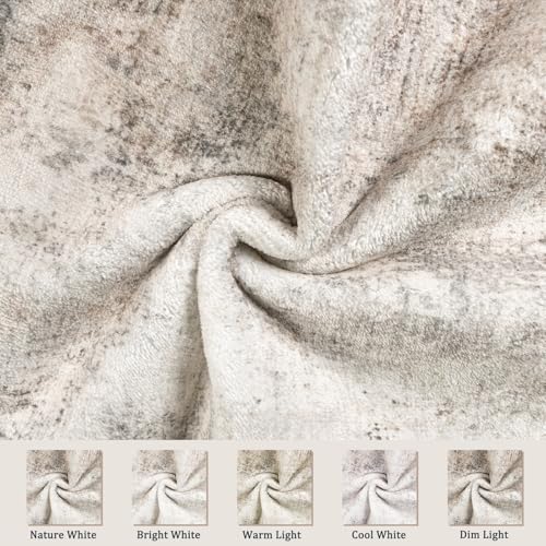 Capslpad 2.6x7 Light Beige Abstract Hallway Runner, Ultra Soft Fabric Washable Runner Rug, Non-Slip Rubber Backing, Stain Resistant Low Pile Runners for Hallways, Kitchen, Entryway, Bedroom, Laundry - color: Beige, size: 2'6" x 8' (Runner)