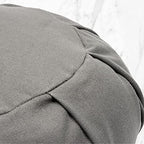 Myga Zafu Yoga Meditation Cushion with Washable Cover - Floor Cushion Pillow with Natural Buckwheat Filling - Soft Round Cotton Design for Meditating or Pranayama Exercises - color: Grey