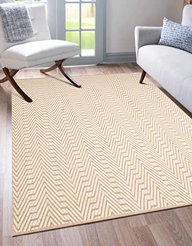 Jute Cotton Rug 60x84 inches (5x7 Feet) Farmhouse Style,Indoor Entryway Rug, for Room Doorway of Your Home, Hand Woven by Skilled Artisans Natural Jute Cotton Rug - color: Natural/White, size: 5' x 7' (Rectangular)