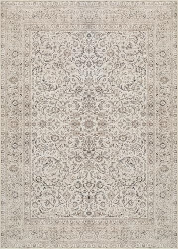 Bloom Rugs Washable Non-Slip 2' x 3' Rug - Beige/Off White Traditional Bordered Area Rug for Living Room, Bedroom, Dining Room, and Kitchen - Exact Size: 2' x 3' - color: Beige / Off White, size: 2' x 3' (Rectangular)
