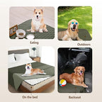 gogobunny 100% Double Sided Waterproof Dog Blanket Soft Pet Bed Cover Reversible Protect Furniture Couch Sofa Car for Puppy Large Dog Cat (Dark Olive/Light Olive, 30x30 Inch (Pack of 1)) - color: Dark Olive/Light Olive, size: 30x30 Inch (Pack of 1)
