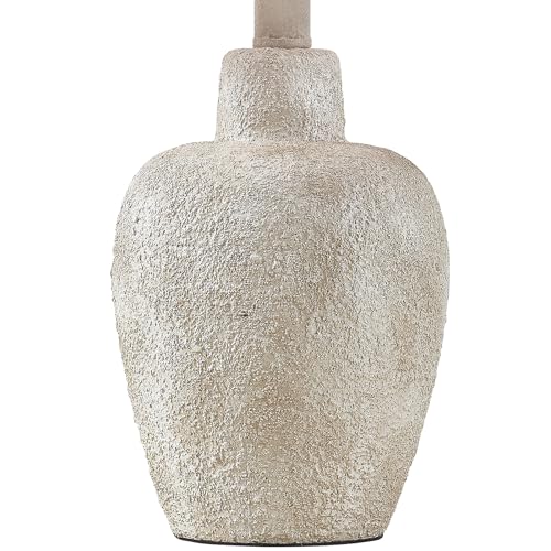 Rustic Farmhouse Table Lamps Set of 2 Small 21" Country Cottage Coastal Bedside Lamps with Retro White Finish for Bedroom or Living Room Nightstands (Bulbs Not Included) - color: Antique White