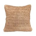 Raffia Hand Knitted Pillow Cover, 18x18 – Boho Decorative Cushion Cover for Couch, Sofa or Bed, Rustic Natural Throw Pillow Case