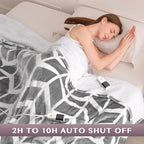 VENTIMI Electric Blanket Queen, 84" x 90" Heated Blanket with 9 Heat Levels & 2-4-8-10 Hours Auto Off, Fast Heating Blanket with ETL & FCC Certification, Grey - color: Grey, size: Queen