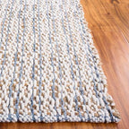 SAFAVIEH Natural Fiber Collection Area Rug - 2'3" x 8' Runner, Natural & Blue, Handmade Jute & Wool, Ideal for Living Room, Hallway, Foyer, Entryway, Bedroom (NFB225N) - color: Natural/Blue, size: 2'3" x 8' (Runner)