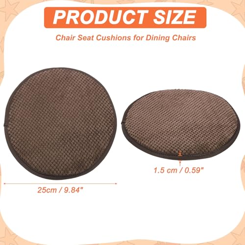 uxcell Round Stool Cushion, 10 x 10 Inch Round Seat Pads with Elastic Straps, Anti-Slip Soft Round Pad Chair Seat Cushions for Dining Chairs Kitchen Bar High Stool, Coffee - color: Coffee, size: 10 x 10 Inch