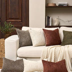 Yangest Chenille Pillow Cover 12 x 20 Inches, Thick Textured Rectangle Throw Pillow Cover Farmhouse Modern Soft Accent Couch Neutral Pillow Cover for Living Room Bedroom, Gray Brown - color: Gray Brown, size: 20" x 12" (Pack of 1)
