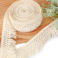 10 Yards Boho Long Fringe Trim 2.3'' Wide Sewing Fringe Trim Cotton Tassel Trims for Clothes Lamp Shade Curtain Dress Crafts Accessories Home Decor