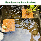 12 Pcs 7 Inch Aquatic Plant Baskets for Hydroponics Water Garden Plant Pots Black Plastic Mesh Basket Square Plastic Mesh Pond Containers for Live Aquarium Plants - style: 7" Square-12 PCS