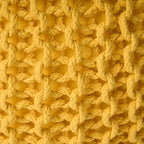 Nahunta Knitted Round Pouf - Cotton - Yellow - color: Yellow