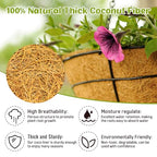 Legigo 6 Pack 10 Inch Hanging Basket Coco Liners Replacement, 100% Natural Round Coconut Coco Fiber Planter Basket Liners for Hanging Basket Flowers/Vegetables - color: 6pcs, size: 10 Inch