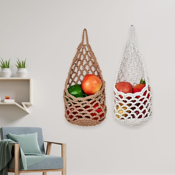 2PK Hanging Planter for 6 Inch Pot, Wall Planters for Indoor Plants (Jute)
