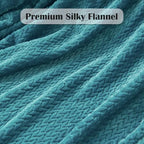 NEWCOSPLAY Super Soft Throw Blanket Dark Blue Premium Silky Flannel Fleece Leaves Pattern Lightweight Bed Blanket All Season Use (Dark Blue, Throw(50"x60")) - color: Dark Blue, size: Throw(50"x60")