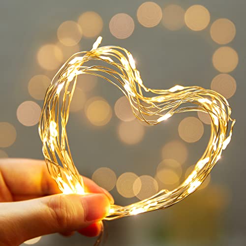 5 Pack Fairy Lights Battery Operated, 7 Feet 20 Led String Lights with Timer, Waterproof Firefly Lights on Silver Wire for Home Party Wedding Christmas Decorations, 6 Hours on/18 Hours Off, Warm White - color: Warm White, size: 5Pack