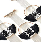 Flber Macrame Wall Hanging 3Pcs Macrame Wall Decor Macrame Wall Art Round Wall Art Handmade Boho Wall - color: Black