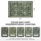 Living Room Rug 6x9, Soft Non Slip Low Pile Washable Rug, Boho Modern Area Rug for Bedroom, Dining Room, Sage Green - color: A-sage Green, size: 6' x 9' (Rectangular)