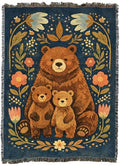 Pure Country Weavers Mama Bear and Cubs Folk Art Blanket - Gift Tapestry Throw Woven from Cotton - Made in The USA (72x54) - color: Mama Bear and Cubs Folk Art, size: 72x54