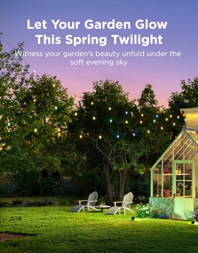 Govee Clear Bulb Outdoor String Lights, 48ft RGBWIC Dimmable Patio & Backyard Lights with 15 LED Bulbs, 111 Modes, IP67 Waterproof & Shatterproof, Works with Alexa, Google & Matter - size: 48ft