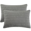 PHF 100% Cotton Waffle Pillow Shams Standard Size, 2 Pack 20" x 26" Soft Skin-Friendly Pillowcases, No Filling, Aesthetic Woven and Breathable Waffle Weave Pillow Case Covers for Bed, Dark Grey - color: Dark Grey, size: 26" x 20" (Pack of 2)