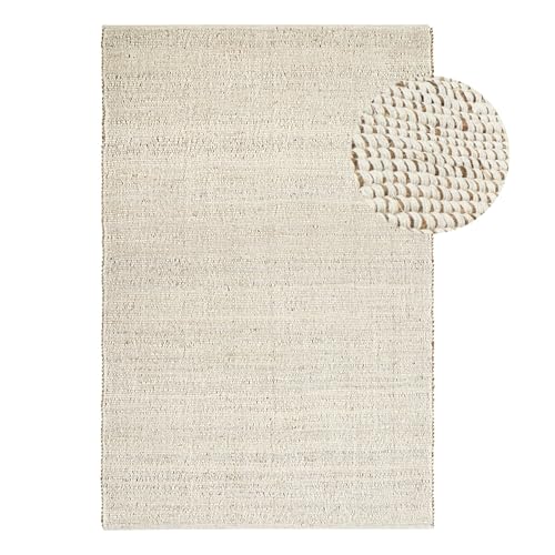 Natural Jute Cotton Area Rug - 9x12 Feet - Boho Rugs for Living Room, Bedroom, Dining Room, Hallway, Office - Rustic Vintage Bohemian Carpet Home Décor - Hand Woven Cotton Jute Rug 9x12 ft - size: 9' x 12' (Rectangular)