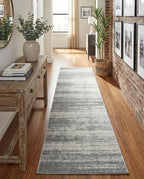 Rugs.com Angelica Collection Rug – 10 Ft Runner Gray Medium Rug Perfect for Hallways, Entryways - color: Grey, size: 2'7" x 10' (Runner)