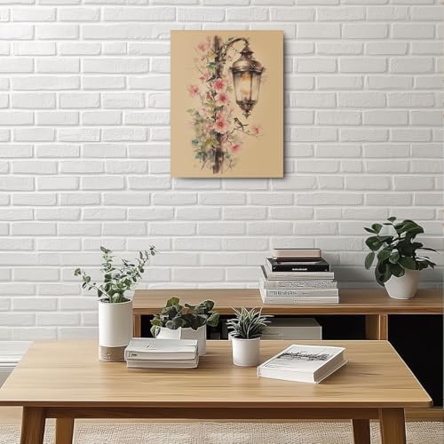 Vintage Birds Flowers Canvas Wall Art, Traditional Persian Birds Bohemian Wall Decor Framed Prints for Kitchen Living Room Bedroom Bathroom Office Apartment Decor, Housewarming Gifts 11.5x15 Inch - color: Multi 1381