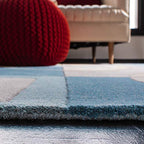 SAFAVIEH Rodeo Drive Collection Runner Rug - 2'3" x 16', Blue & Multi, Handmade Mid-Century Modern Abstract Wool, Ideal for High Traffic Areas in Living Room, Bedroom (RD845B) - color: Blue/Multi, size: 2'3" x 16' (Runner)